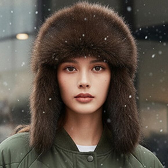 Solid Faux Fur Trapper Hat - Picture 1 of 1